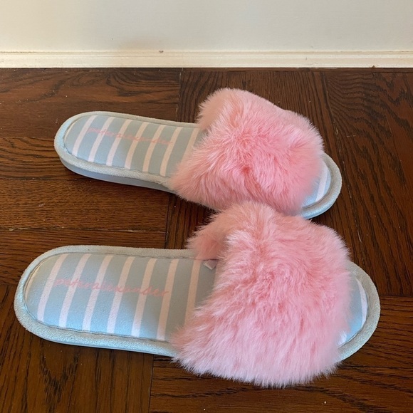 Peter Alexander Fluffy Slide On Slippers US 9/10 - Picture 2 of 6